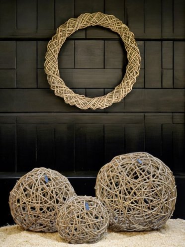 Rattan Dekorations Kranse, Kugler & Opsatse