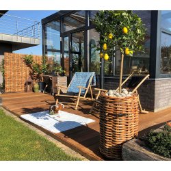 Maxi Rund Rattankurv (inkl. pose)