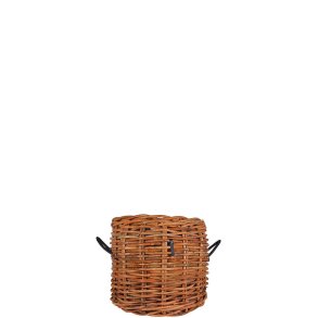 Maxi Low Rund Rattankurv (inkl. pose)