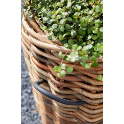 Mega Rund Rattankurv (inkl. pose)