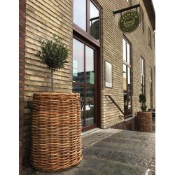 Mega Rund Rattankurv (inkl. pose)