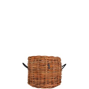 Mega Low Rund Rattankurv (inkl. pose)