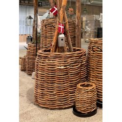 Mammut Low Rund Rattankurv (inkl. pose)