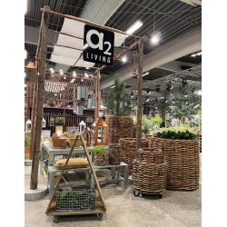 Mammut Low Rund Rattankurv (inkl. pose)