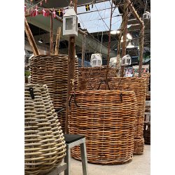 Mammut Low Rund Rattankurv (inkl. pose)