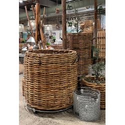 Magnum Low Rund Rattankurv (inkl. pose)