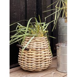 Mini "Pre" Rund Rattankurv - Kubu (inkl. pose)