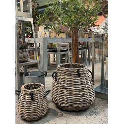 Mini "Pre" Rund Rattankurv - Kubu (inkl. pose)