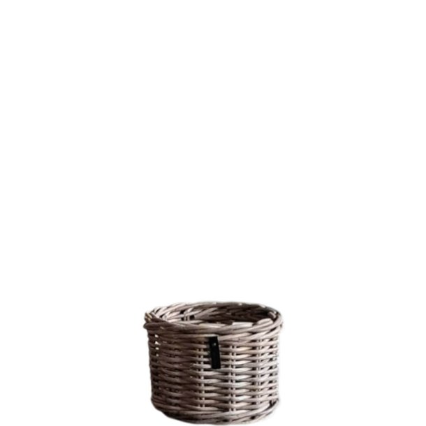 Mini Low Rund Rattankurv - Kubu (inkl. pose)