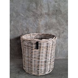 Maxi Low Rund Rattankurv - Kubu (inkl. pose)