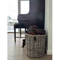 Maxi Low Rund Rattankurv - Kubu (inkl. pose)