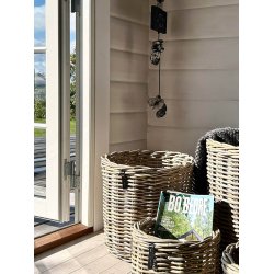 Maxi Low Rund Rattankurv - Kubu (inkl. pose)