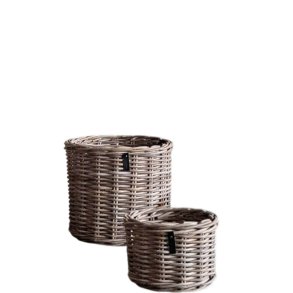 Rund Rattankurv - Kubu (st m. 2 stk. / 2 str.) - inkl. poser