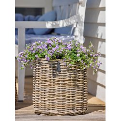 Rund Rattankurv - Kubu (s�t m. 2 stk. / 2 str.) - inkl. poser