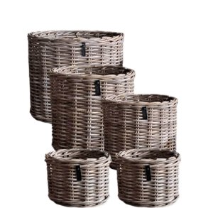 Rund Rattankurv - Kubu (s�t m. 5 stk. / 4 str.) - inkl. poser