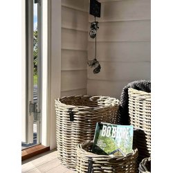 Rund Rattankurv - Kubu (s�t m. 5 stk. / 4 str.) - inkl. poser