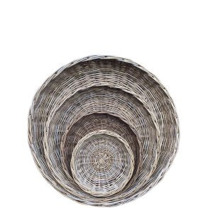 Rund Rattanbakke - Kubu (st m. 4 stk. / 4 str.)