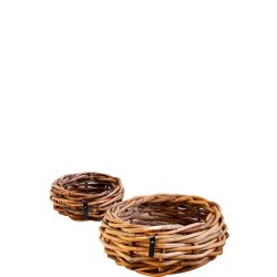 Rund Rattanbowle (st m. 2 stk. / 2 str.) - inkl. poser