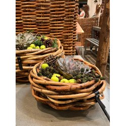 Mini Rund Rattanbowle (inkl. pose)