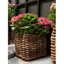 Maxi Low Firkantet Rattankurv (inkl. pose)