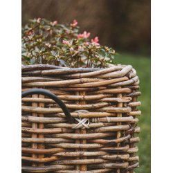 Mega Firkantet Rattankurv (inkl. pose)