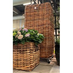 Mammut Firkantet Rattankurv (inkl. pose)