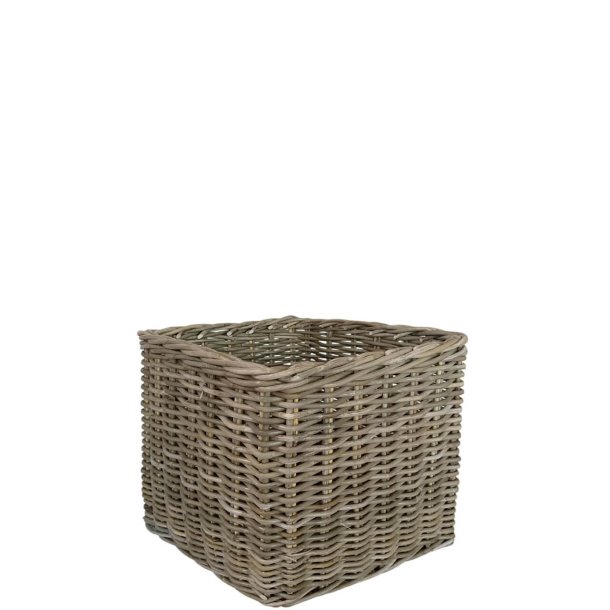 Mega Low Firkantet Rattankurv - Kubu (inkl. pose)