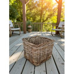 Firkantet Rattankurv - Kubu (s�t m. 5 stk. / 4 str.) - inkl. poser