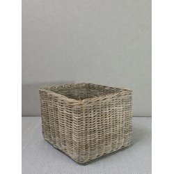 Firkantet Rattankurv - Kubu (s�t m. 5 stk. / 4 str.) - inkl. poser