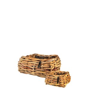 Firkantet Rattanbowle (st m. 2 stk. / 2 str.) - inkl. poser