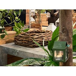 Maxi Firkantet Rattanbowle (inkl. pose)