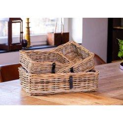 Firkantet Rattanbakke - Kubu (st m. 3 stk. / 3 str.)