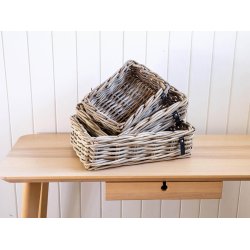 Firkantet Rattanbakke - Kubu (st m. 3 stk. / 3 str.)