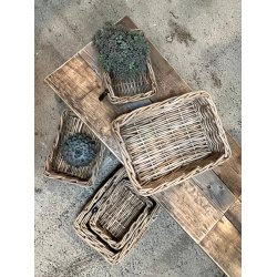 Maxi Firkantet Rattanbakke - Kubu