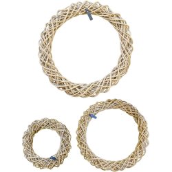 Rattan Dekorationskrans - Kubu (st m. 3 stk. / 3 str.)