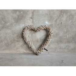 Rattan Dekorationshjerte - Kubu (s&aelig;t m. 2 stk/2 str)