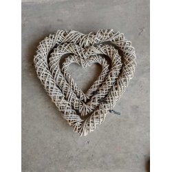 Rattan Dekorationshjerte - Kubu (s&aelig;t m. 3 stk/3 str)