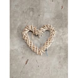 Mini Rattan Dekorationshjerte - Kubu