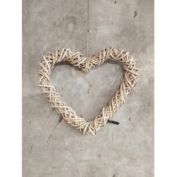 Maxi Rattan Dekorationshjerte - Kubu