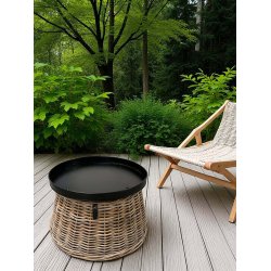 Maxi Rund Rattan Opsats/Juletr�skjuler - Kubu