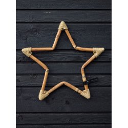 Rattan Dekorationsstjerne (St&aelig;ngel) - CL (s&aelig;t m. 2 stk/2 str)