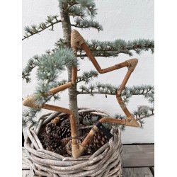 Rattan Dekorationsstjerne (St&aelig;ngel) - CL (s&aelig;t m. 2 stk/2 str)