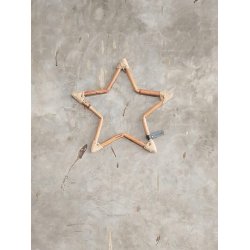 Mini Rattan Dekorationsstjerne (St&aelig;ngel) - CL