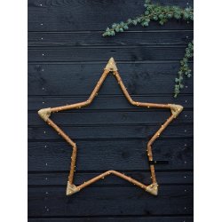 Maxi Rattan Dekorationsstjerne (St&aelig;ngel) - CL