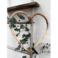 Rattan Dekorationshjerte (St&aelig;ngel) - CL (s&aelig;t m. 3 stk/3 str)