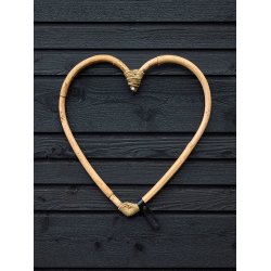 Rattan Dekorationshjerte (St&aelig;ngel) - CL (s&aelig;t m. 3 stk/3 str)