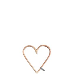 Mini Rattan Dekorationshjerte (St&aelig;ngel) - CL