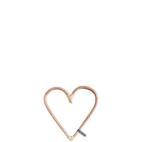 Mini Rattan Dekorationshjerte (St&aelig;ngel) - CL