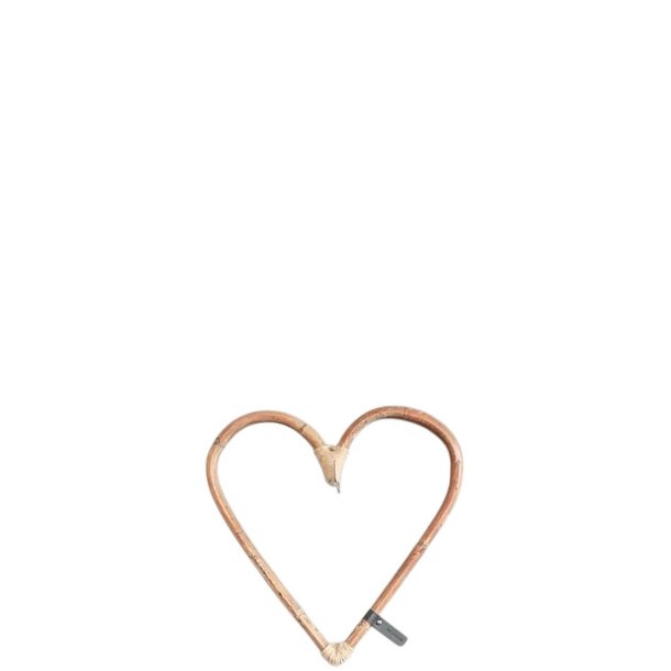 Mini Rattan Dekorationshjerte (St&aelig;ngel) - CL