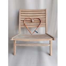 Mini Rattan Dekorationshjerte (St&aelig;ngel) - CL